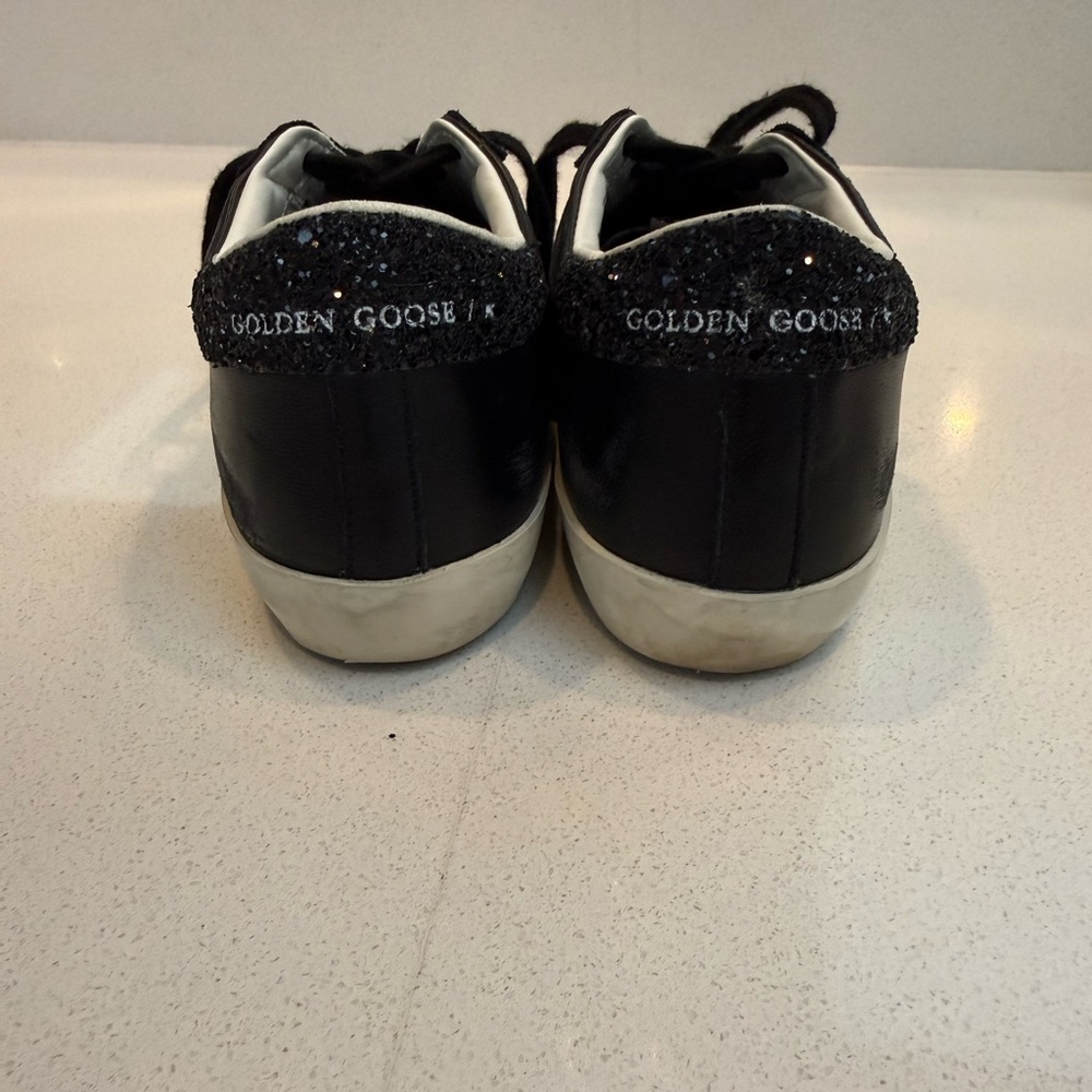 Golden Goose Black and Glitter Superstar Sneakers - Limited Edition - Picture 3 of 8